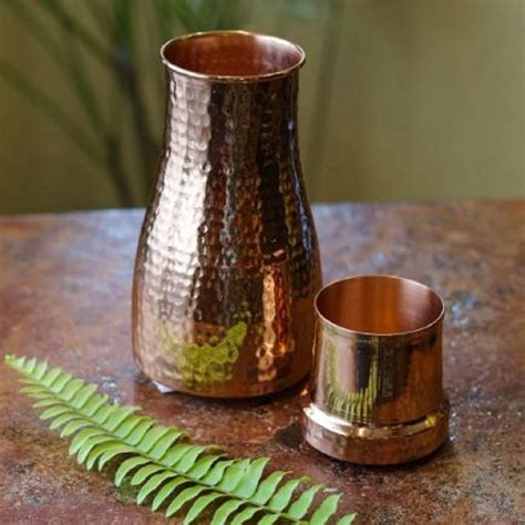 Copper Hammered Sugar Pot Gift Set With Glass For Home At Rs Piece