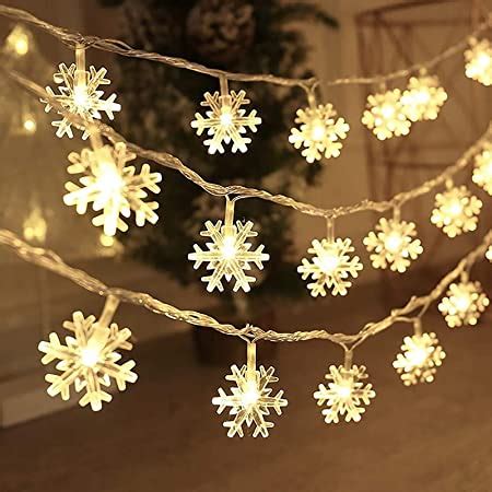 Amazon CESOF Christmas Lights 20 Ft 40 LED Snowflake String