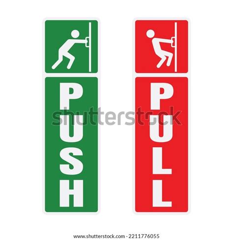 Push Pull Door Icon Isolated Door Stock Vector Royalty Free