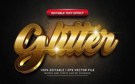 Premium Vector Glitter Text Effect