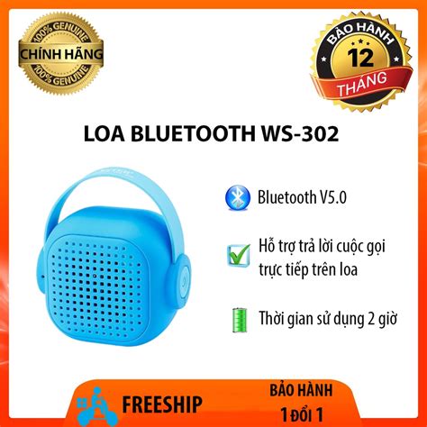 Loa Bluetooth WS 302 Mini Hỗ Trợ Trả Lời Cuộc Gọi Trực Tiếp Trên Loa