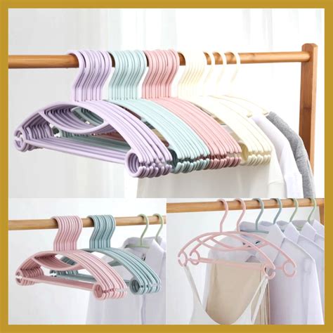 Jual Gantungan Baju Plastik Warna Pastel Hanger Baju Dewasa Anak