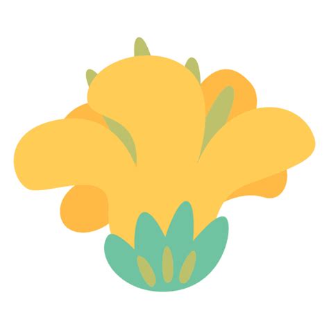 Diseño Png Y Svg De Icono De Doodle De Flor Amarilla Para Camisetas