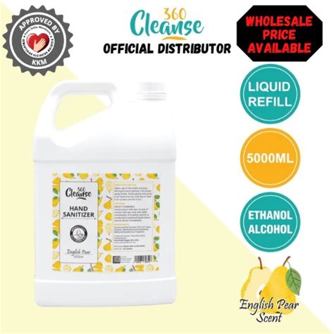 DIRECT FACTORY ORIGINAL Cleanse360 English Pear HAND SANITIZER 5000