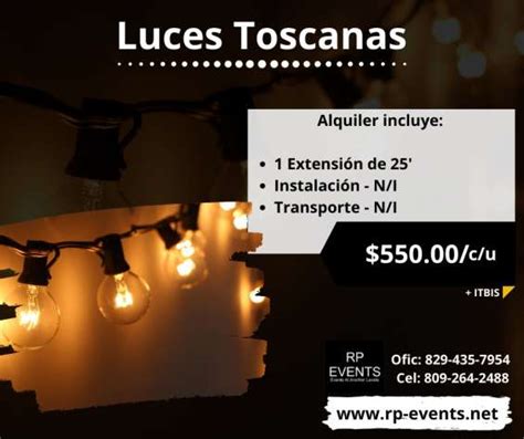 Alquiler De Luces Toscanas Para Eventos En Santo Domingo Eventos 306291