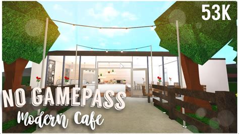 Bloxburgno Gamepass Modern Caféstarz Buildz Youtube