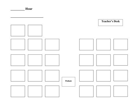 Seating Chart Template Printable