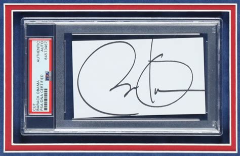 Barack Obama Signed Custom Framed Cut Display PSA Pristine Auction