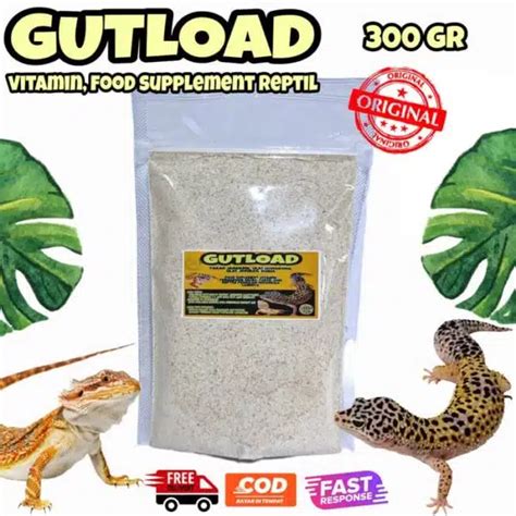 300 GR GUTLOAD Pakan Serangga Jangkrik Vitamin Gecko Tokek Kadal Pet