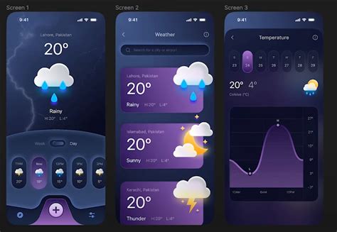 weather app :: Behance