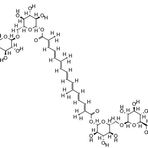 Structure of crocin (PubChem ID: 5281233). | Download Scientific Diagram