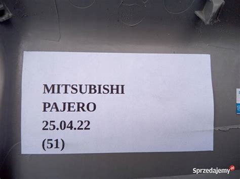 Listwa Os Ona Progu Ty Mitsubishi Pajero Sport Ii Nowy Tomy L