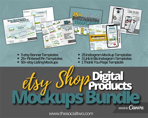 Digital Products Etsy Shop Mockups Bundle, Etsy Listing Templates ...