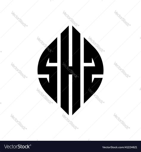 Shz Circle Letter Logo Design Royalty Free Vector Image