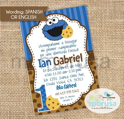 Invitaciones Del Come Galletas Kit Imprimible Monstruo Come Galletas