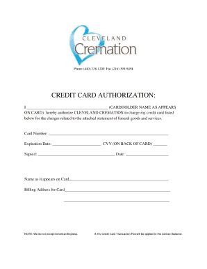 Fillable Online Cleveland Cremation Arrangement Form Fax Email Print