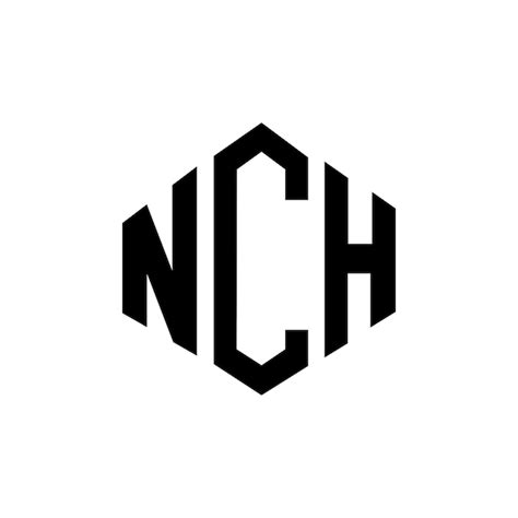 Premium Vector | NCH letter logo design with polygon shape NCH polygon ...