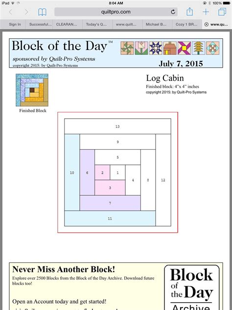 Quilting Block And Pattern A Day 2007 Day To Day Calendar 9