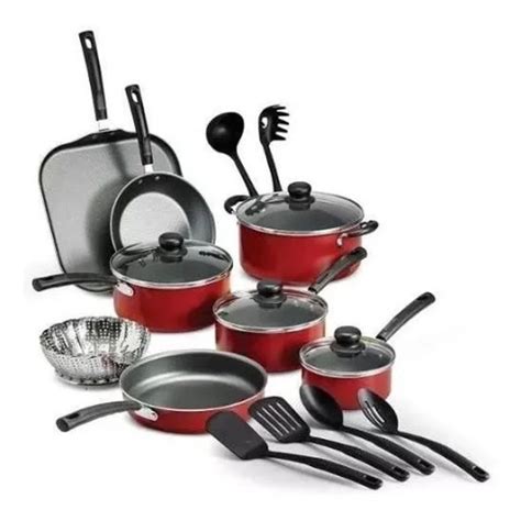 Batería De Cocina Tramontina Rojo Tramontina 80119 567 Walmart En Línea