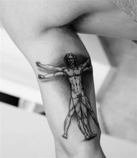 50 Vitruvian Man Tattoo Designs For Men Da Vinci Ink Ideas