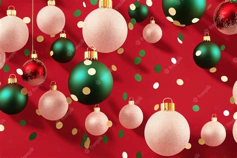 Premium Photo | Christmas background with bubbles and toys