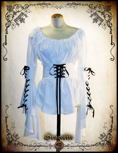 Elizabeth Blouse medieval clothing shirt Steampunk shirt for