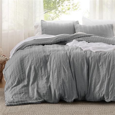 Cozy Comfort Boho Comforter Set King Grey Tufted 3 Pieces Farmhouse