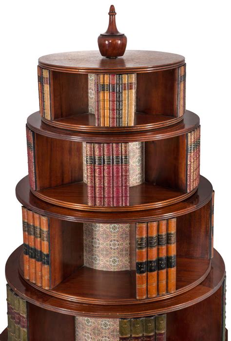 Rare Circa 1880s Round English Bookcase For Sale At 1stdibs