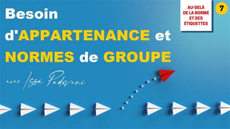 Besoin D Appartenance Et Normes De Groupe YouTube