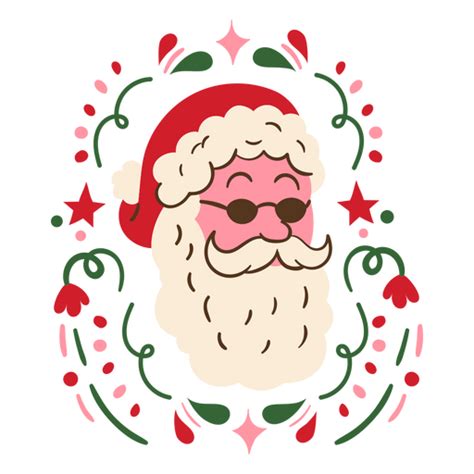 Design Png E Svg De Óculos De Sol Planos De Papai Noel Coloridos Para