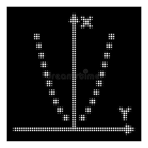 Icono De Semitono Blanco Del Diagrama De Parabole Ilustraci N Del