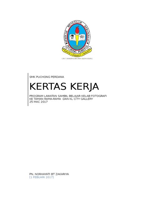 Kertas Kerja Kelab Fotografi 2017 Pdf