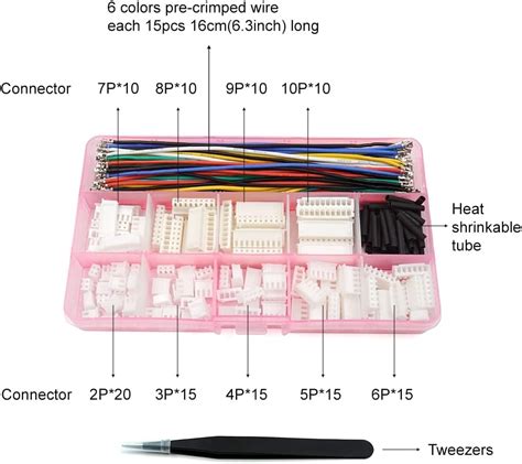 Elechawk Xh 2 54mm Connector Kit With Crimped Cable Wire India Ubuy