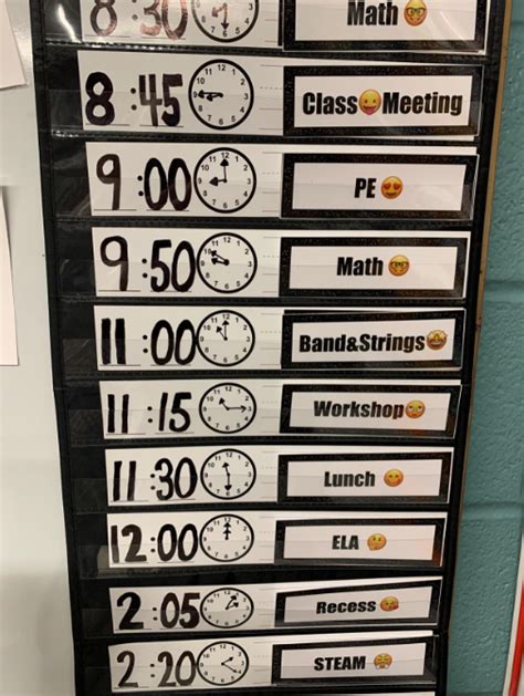 11 Easy Classroom Schedule Display Ideas Nylas Crafty Teaching