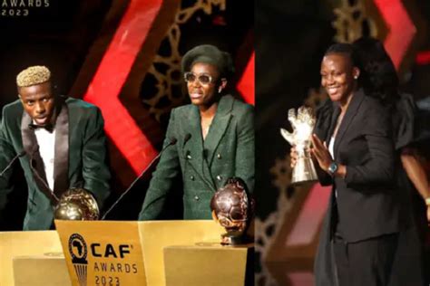 CAF 2023 Awards Okumagba Fetes Osimhen Oshoala Unveils Big Plan For