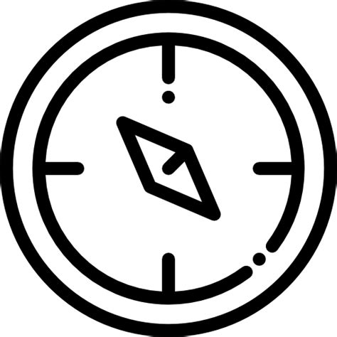 Compass Detailed Rounded Lineal Icon