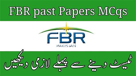 Fbr Test Preparation Fbr Past Papers Fbr Assistant Ldc Udc