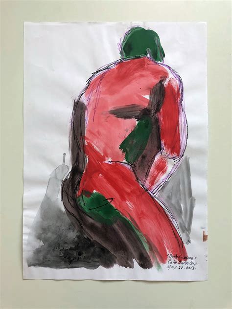 Celso José Castro Daza Duchándome Nude Series Set of 4 Watercolors