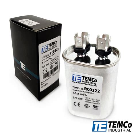 TEMCo 7 5 Uf MFD 370 VAC Volts Oval Run Capacitor 50 60 Hz Lot 1 EBay