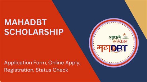 Mahadbt Scholarship 2024 Apply Online Registration Status Check