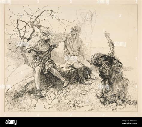 Caliban, Stephano and Trinculo (Ariel invisible), illustration for Act II, Scene ii, The Tempest ...