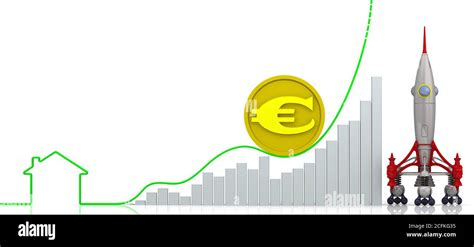 Rising Real Estate Prices Graph Of Rapid Growth With The Contour Of