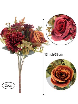 Amazon Gtidea Bundles Artificial Fall Flowers Colors Fake