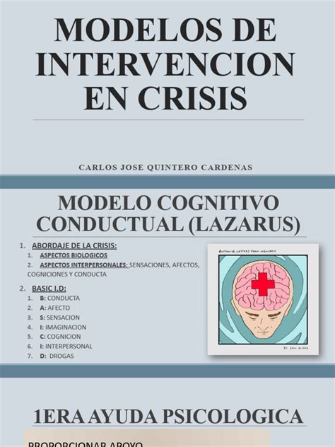 Modelo De Intervencion En Crisis Pdf Sicología Psicología Social