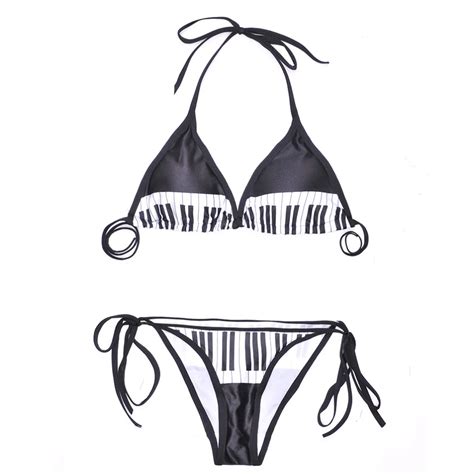 2016 New Arrival Piano Digital Printing Bikini Swimwear Bikinis Sexy