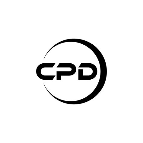 CPD letter logo design in illustration. Vector logo, calligraphy ...