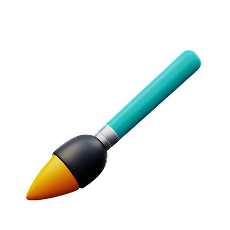 Paint Brush 3d Rendering Icon Illustration 28542430 Png