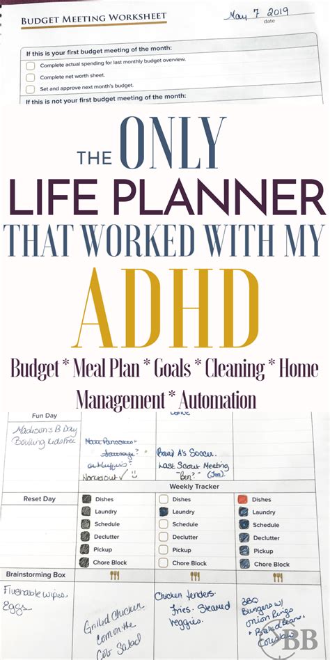 Adhd Budget Template Free