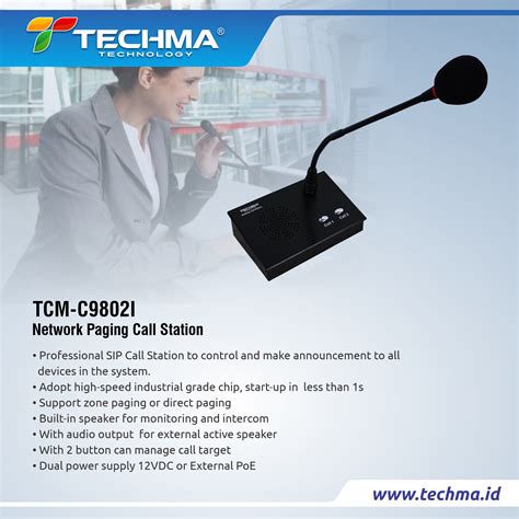 Ip Speaker Call Station Techma Tcm C9802i Techma Ip System