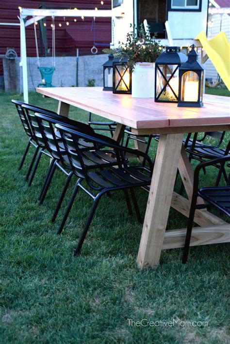 outdoor dining table building plans  creative mom